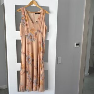 Ralph Lauren Peach Floral Maxi Dress
